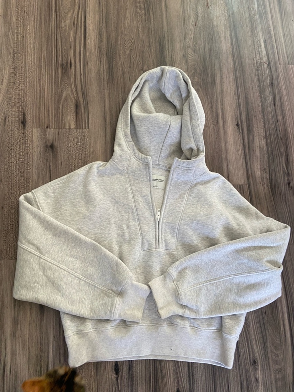 Abercrombie Quarter-Zip Cropped Hoodie